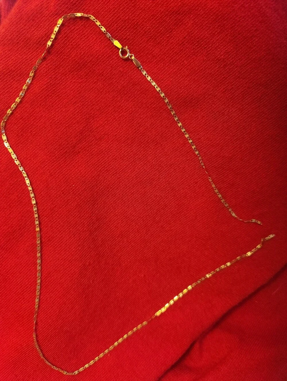 10 Karat Real Rose Gold Dainty 18" Chain *BROKEN* in one place! - Picture 5 of 13